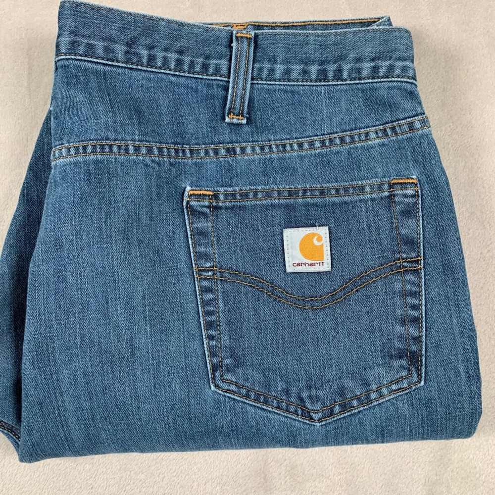 Carhartt Jeans Mens 44x32 Blue Straight Traditional Fit Denim 101496-420